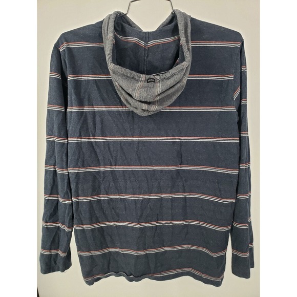 Vissla Decker Washed Hoodie Mens Medium Blue‎ Multi Color Striped Street Fashion - Picture 10 of 14